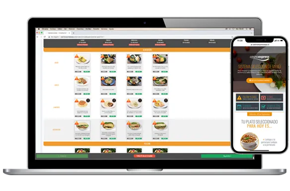 Sistema de selección de menú Casino Express